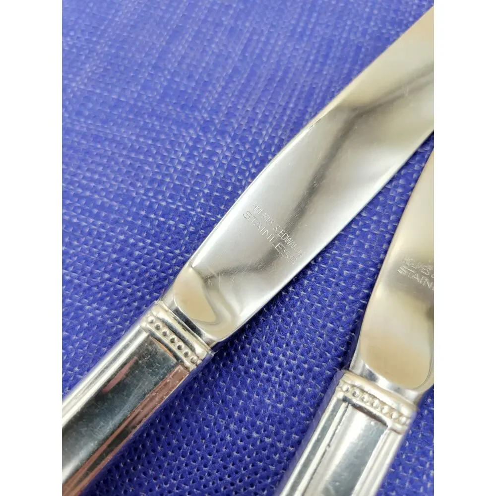 Holmes & Edwards International Silver 1938 Danish Princess Dinner Knive Set of 2